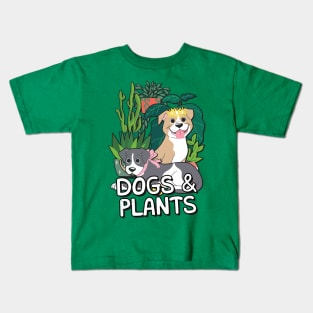 cute dogs and plants Kids T-Shirt